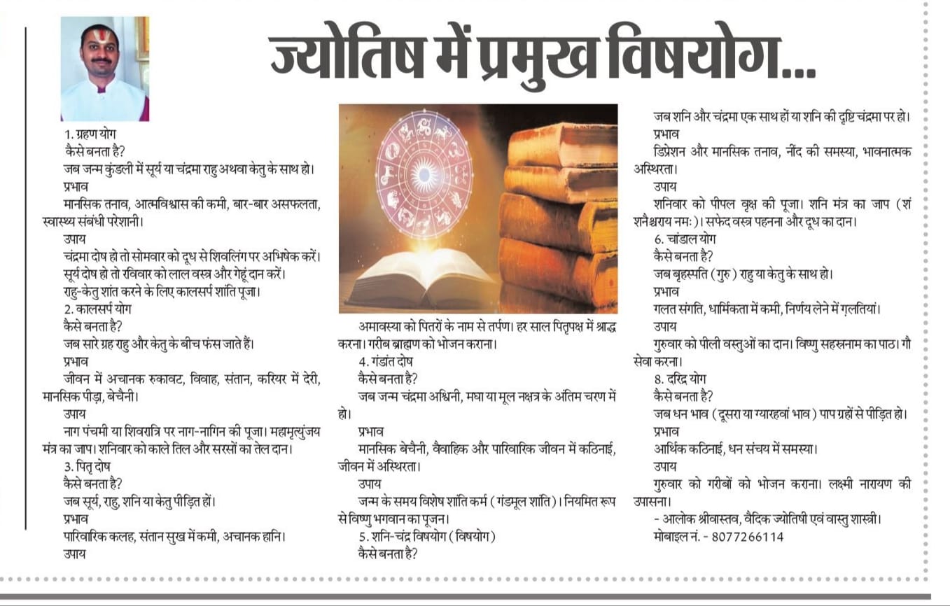 ज्योतिषीय लेख